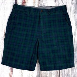 Cremieux Green/Blue Plaid Shorts Size 35